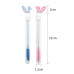 Individually packaged eyelash brush - BLUE bunny, 1 pc per tube