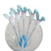 Individually packaged eyelash brush - BLUE bunny, 1 pc per tube