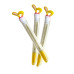 Eyelash brush in individual packaging - bunny YELLOW, 1 pc in a tube