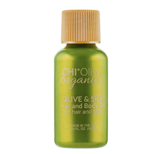 Jedwabny olejek do włosów i ciała CHI / Olive Organics, Oliwka & Jedwab Olejek do Włosów i Ciała, 15 ml
