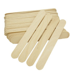 Wooden spatula, wide for depilation, tight, 100 pcs in unitary enterprise (19 mm)