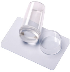 Silicone stamp for stamping with scraper KRY027/036 / transparent