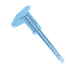 Plastic eyebrow caliper with steel rod / blue, 150 mm