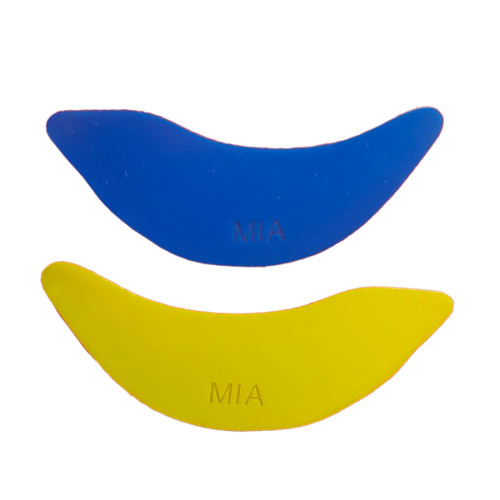 Silikonowe łatki do laminacji i przedłużania rzęs MIA BIRD SHAPE / niebiesko-żółte