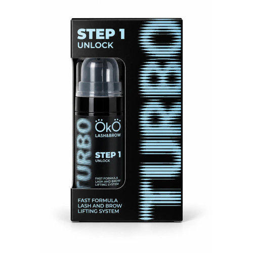 Склад для ламінування вій та брів OKO - TURBO - STEP 1 UNLOCK (баночка, 10 мл)