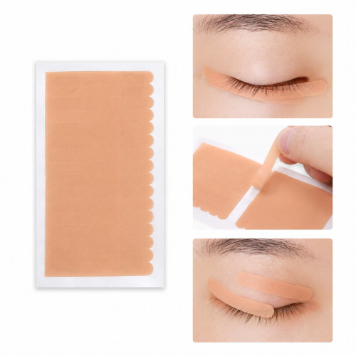 Breathable tape for eyelash extension (16 pcs/sheet), beige, 1 sheet