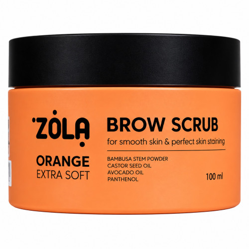 Скраб для брів ZOLA - Brow Scrub - ORANGE, 100 мл