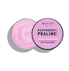Cukrowy peeling do ciała Mayur / PRALINA MALINOWA / Peeling cukrowy, 250 ml