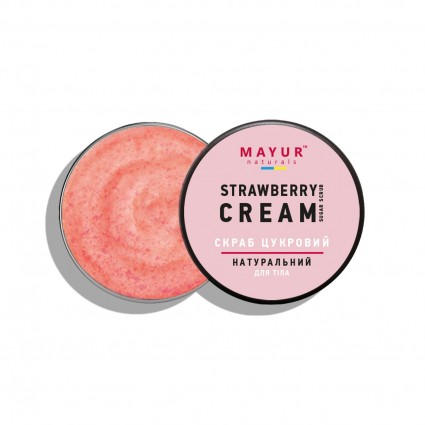 Скраб для тела сахарный Mayur - STRAWBERRY CREAM - Sugar Scrub, 250 мл