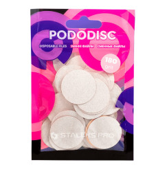 Pilniki wymienne do krążka do pedicure PODODISC STALEKS PRO L ziarnistość 180 (50 szt.) / biały