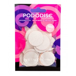 Змінні файли для педикюрного диска PODODISC STALEKS PRO L 180 грит (50 шт) / білі