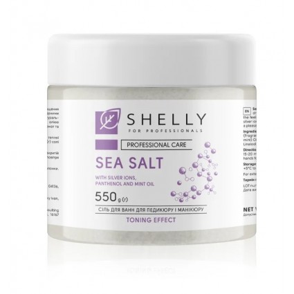 Shelly Bath Salt with Silver Ions, Panthenol and Peppermint Oil, 550 g