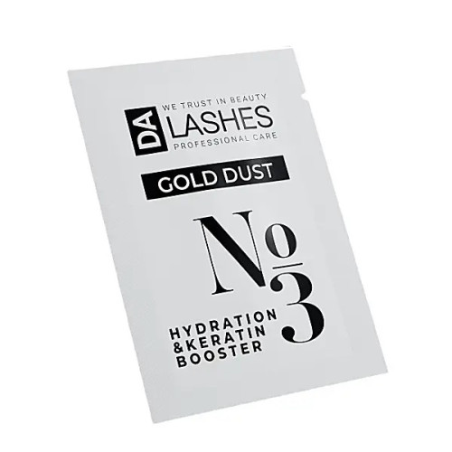 Eyelash lamination composition Dalashes GOLD DUST / №3 Hydration & Keratin Booster, sachet 1.5 ml