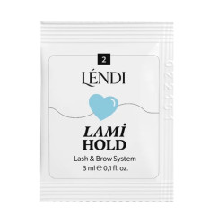 Lendi "Lami Like" Eyelash and Eyebrow Lamination Solution - No. 2 Lami Hold (SACHET, 3 ml)