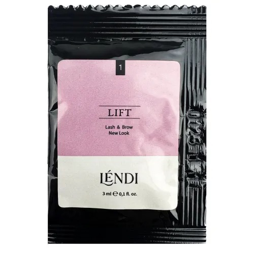 Kompozycja do laminacji rzęs i brwi Lendi „Lash & Brow New Look” / 01 LIFT, (SASHET, 3 ml)