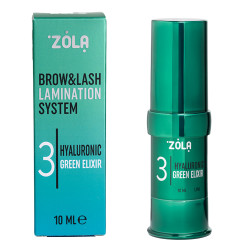 Skład laminacji ZOLA - Color Lab - 03 Hyaluronic Green Elixir - zielony słoiczek, 10 ml