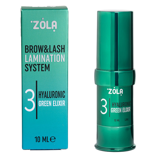 Склад ламінування ZOLA - Color Lab - 03 Hyaluronic Green Elixir - баночка зелена, 10 мл
