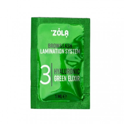 Склад для ламінування ZOLA / Color Lab - 03 Hyaluronic Green Elixir - саше, 1 мл