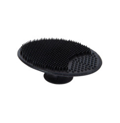 Silicone sponge for washing and facial massage - black