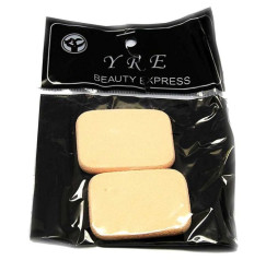 Cosmetic sponges 2 pcs in a set beige / square