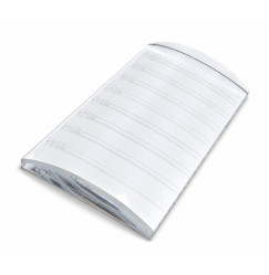 Glass palette for eyelash extensions, curved with markings from 7 to 14 mm