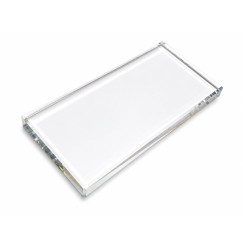 Glass palette, rectangular, without markings