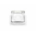 Glass palette, square with a groove