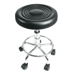 Backless chair on wheels / black