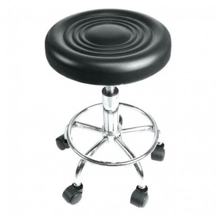Backless chair on wheels / black