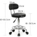 Chair-armchair with a back on wheels round - white