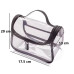 Large PVC cosmetic bag - transparent with white holography