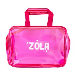Сумка-косметичка розовая прозрачная ZOLA - Cosmetic Bag (31×20,5×12,5 cм)