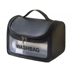 Сумка-косметичка с надписью Washbag / черная