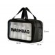 Сумка-косметичка з написом Washbag - чорна прямокутна