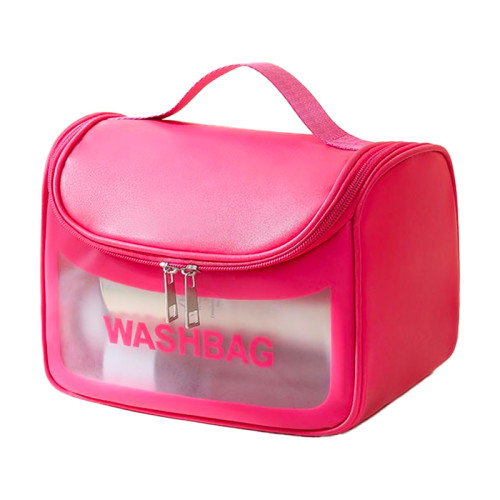 Сумка-косметичка з написом Washbag / червона