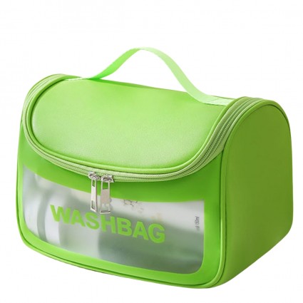 Сумка-косметичка з написом Washbag - салатова