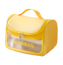 Cosmetic bag with Washbag logo / yellow