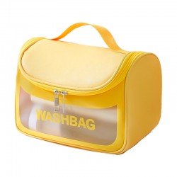 Kosmetyczka z logo Washbag / żółta