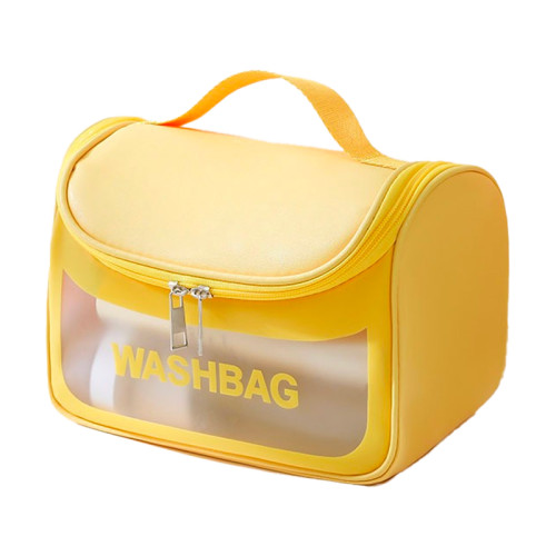 Сумка-косметичка з написом Washbag / жовта