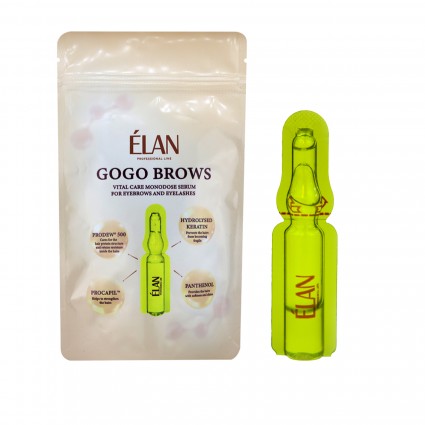 Eyebrow and eyelash care serum ELAN - GOGO BROWS (10 monodoses x 1 ml)
