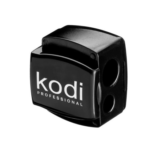 Стругачка для косметичних олівців Kodi / чорна (глянсова, з двома лезами)