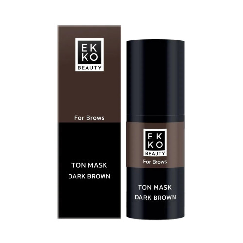 Maska tonizująca do brwi Ekko Beauty - Ton Mask - CIEMNY BRĄZ, 10 ml