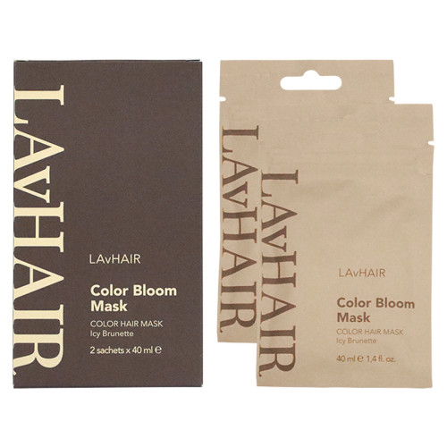 Tonizująca maska-pielęgnacja do włosów LAvHAIR - Color Bloom Mask - Ice Brunette, 2x40 ml