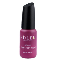 Top for gel polish without a sticky layer Edlen / Top No Wipe UV-Filters, 9 ml