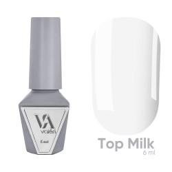 VALERI gel polish top coat - Top Milk (milky), 6 ml