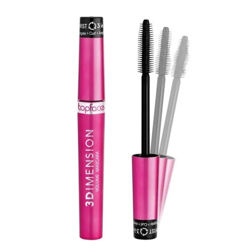 Mascara TopFace / 3Dimension Volume Mascara (PT314) / Black, 8 ml