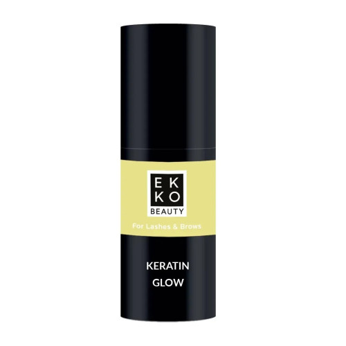 Keratynowy preparat do pielęgnacji brwi i rzęs Ekko Beauty - Keratin Glow, 10 ml