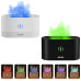 Air humidifier aroma diffuser with light on USB / Fireplace (flame effect) / black