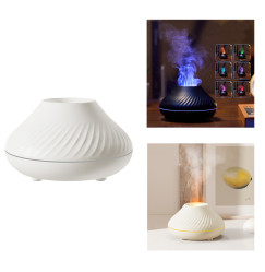 Air humidifier aroma diffuser with light on USB / Vulcan (flame effect) / white