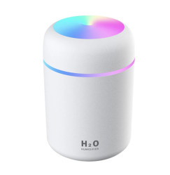 Mini humidifier with H2O light 300 ml / white